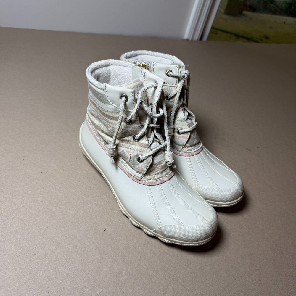 Sperry syren gulf playa duck boots beige light pink outdoor hiking womens 8M